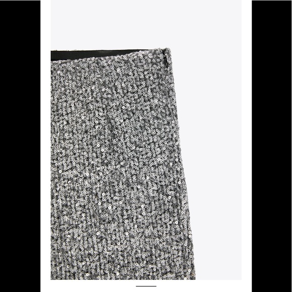 Zara sequin wide leg pants runs M - Picture 4 of 6